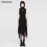 Darkness magic irregular knit dress