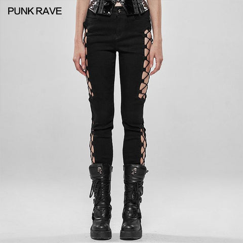 Punk Split Hollow-out Trousers