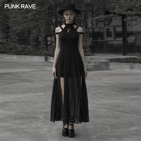 Embroidered mid-length dress