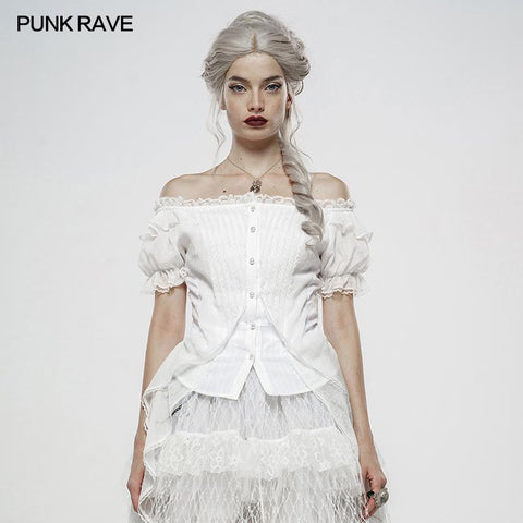 Lolita Broken-winged Black Angel Short Sleeve Shirt