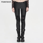 Punk Handsome Tight PU Leather Pants