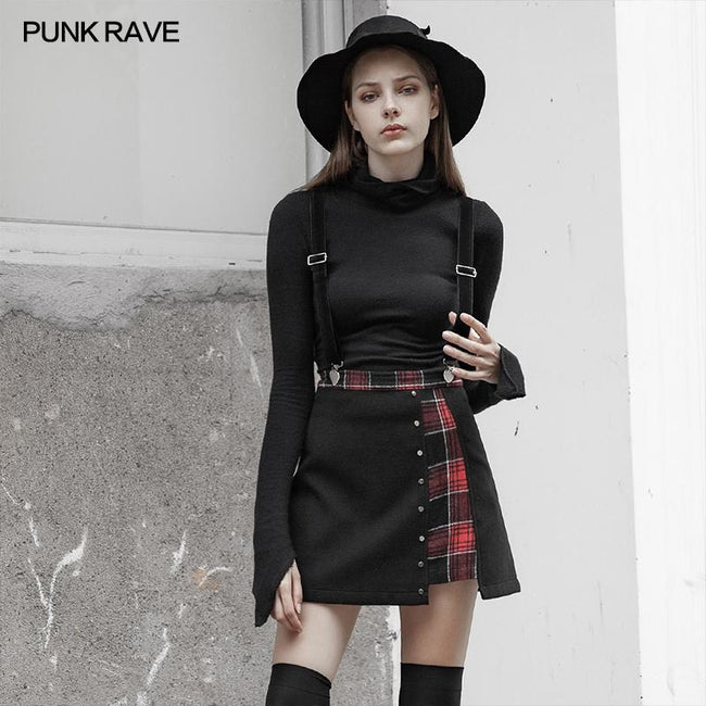 Plaid joint over skirt