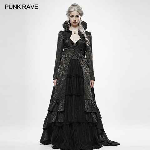 Gothic Witch's Wedding Dress Long Coat