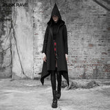 Dark Loose Irregular Woolen Coat