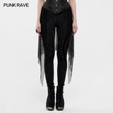 Goth black flame leggings