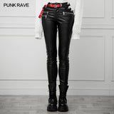 The soft, high-elastic denim fabric in contrast with elastic brush twill fabric Pants