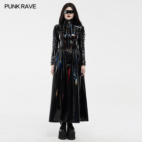 Cyber rococo laser long coat