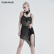 Punk daily perspective silver mesh camisole