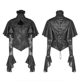 Gothic High Collar Long Sleeve Shawl Lace Shirt