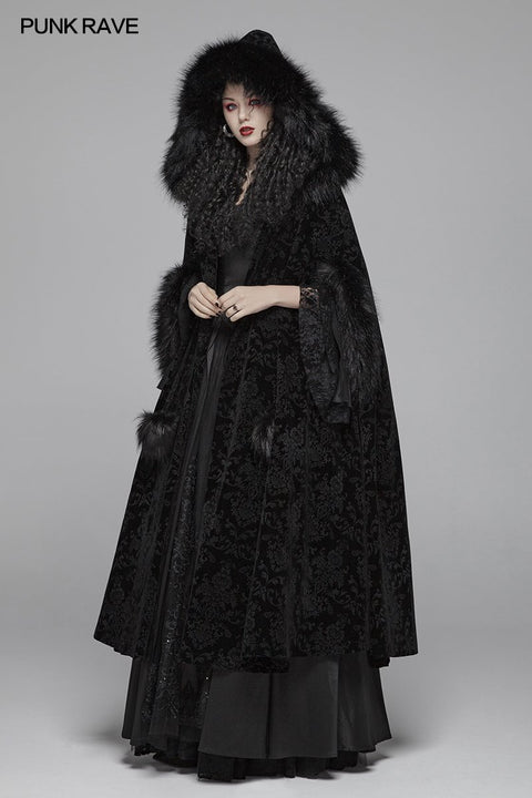 Gothic Winter Gorgeous Hooded Cloak For Women