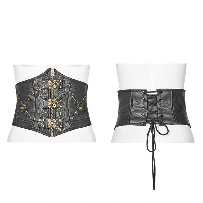 Steampunk Accessories PU Leather Lace-up Girdle