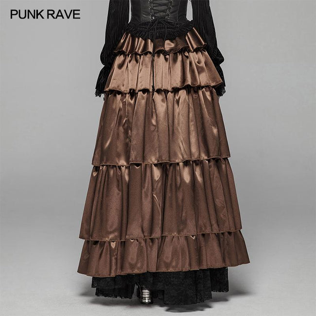 Gothic Multi Layered Dress With Elastic Band