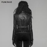 Steam Punk Long Sleeve PU Leather Short Jacket