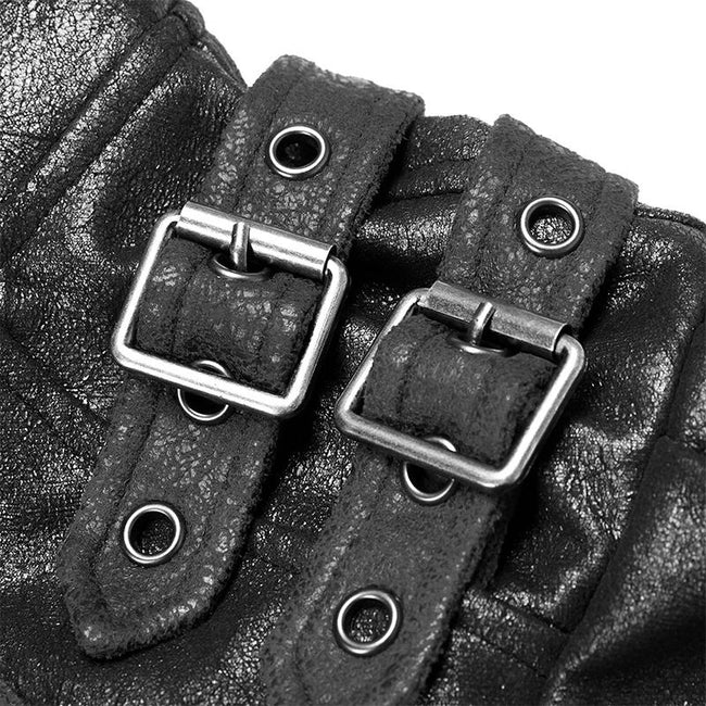 Steam Punk Long Sleeve PU Leather Short Jacket