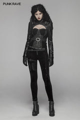 Steam Punk Long Sleeve PU Leather Short Jacket