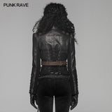 Steam Punk Long Sleeve PU Leather Short Jacket
