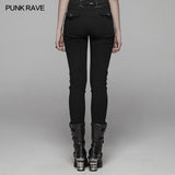 Steam Punk Elasticity Denim Rope Pant