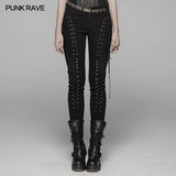 Steam Punk Elasticity Denim Rope Pant