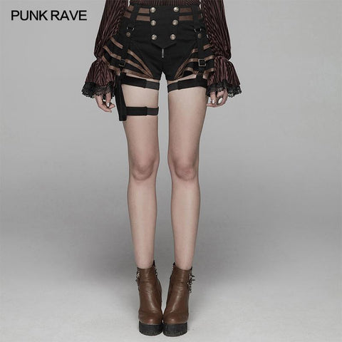 Steampunk Short Jean lolita Pant With Adjustable Removable Belt
