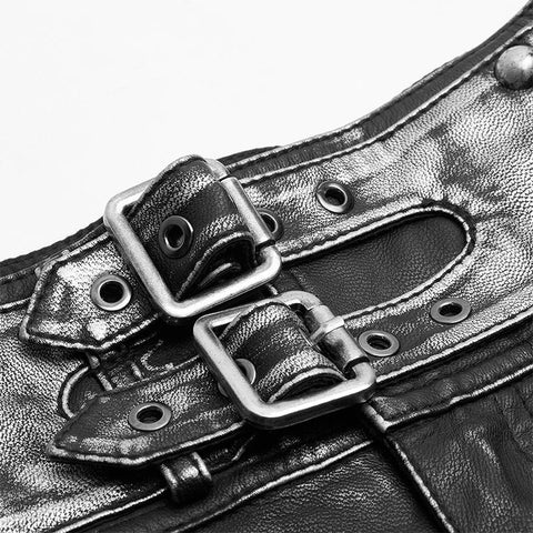 Handsome Punk PU Leather Shorts Pant