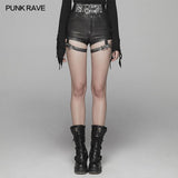 Handsome Punk PU Leather Shorts Pant
