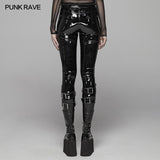 PUNK Winter Patent Velvet Leather Pants