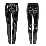 PUNK Winter Patent Velvet Leather Pants