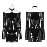 Punk Bright PU Over Hip Dress