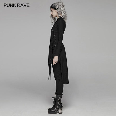 Dark Punk Irregular Long Shirt