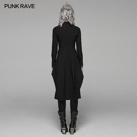 Dark Punk Irregular Long Shirt