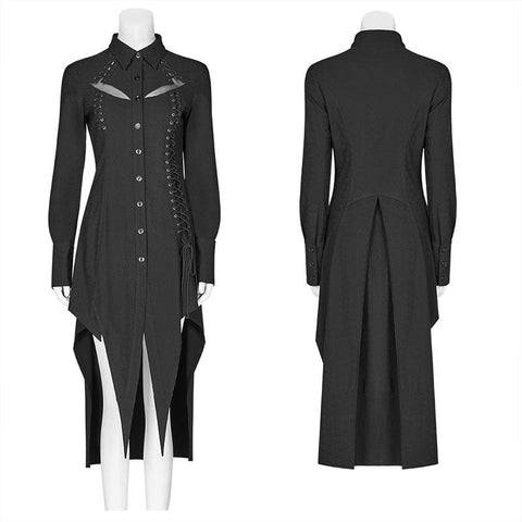Dark Punk Irregular Long Shirt
