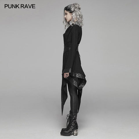 Dark Punk Long Sleeve Asymmetric Kimono