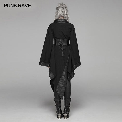 Dark Punk Long Sleeve Asymmetric Kimono