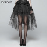 Gothic Basic Bustle High-low Tulle Skirt