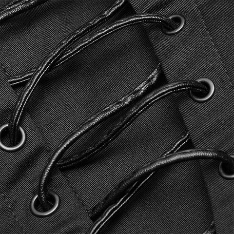 Dark Punk Micro-elastic Twill Long Shirt