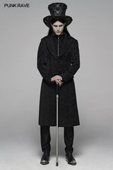 Vintage Gothic Jacquard Medium Long Coat