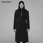 Vintage Gothic Jacquard Medium Long Coat