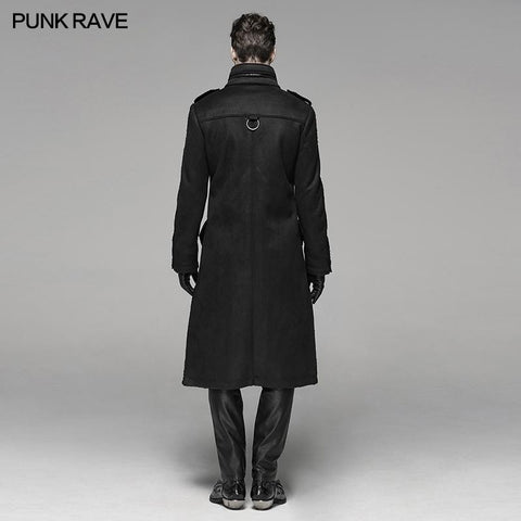 Military Style Medium Length Coat