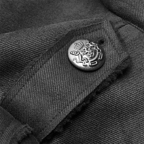 Military Style Medium Length Coat