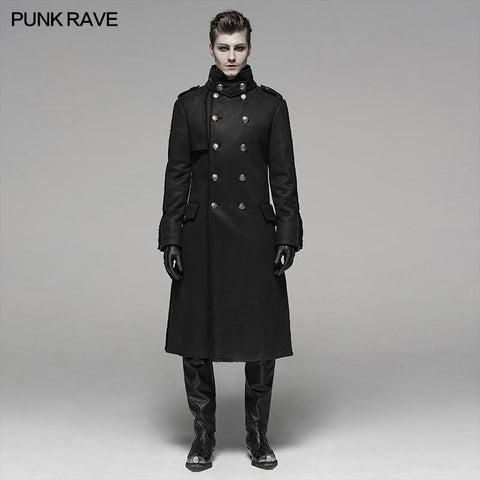 Military Style Medium Length Coat