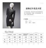 New Vintage Beige Casual Black Gothic Dresses With Lace Collar