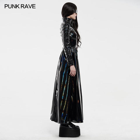 Cyber rococo laser long coat