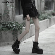 Nifty punk mesh plaid skirt