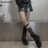 Serpentine PU leather little A-line skirt