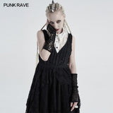 Gothic daily striped lace gloves