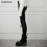 The soft, high-elastic denim fabric in contrast with elastic brush twill fabric Pants