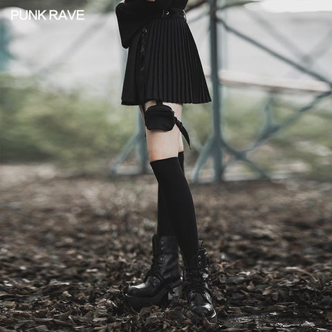 One piece academic style pleated skirt with bag