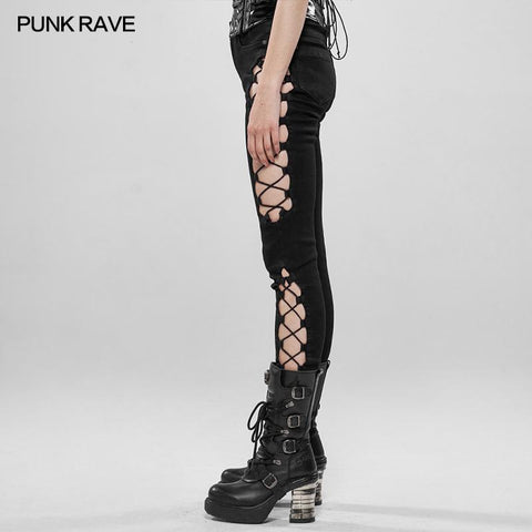 Punk Split Hollow-out Trousers