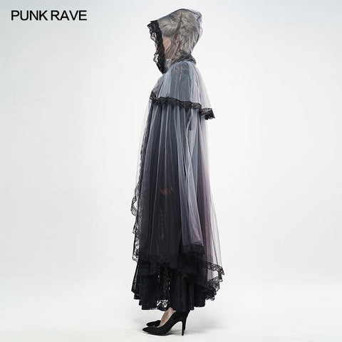 Gothic Zombie Bride Mesh Cloak
