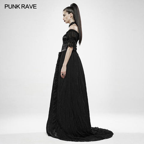Black feather off shoulder dress